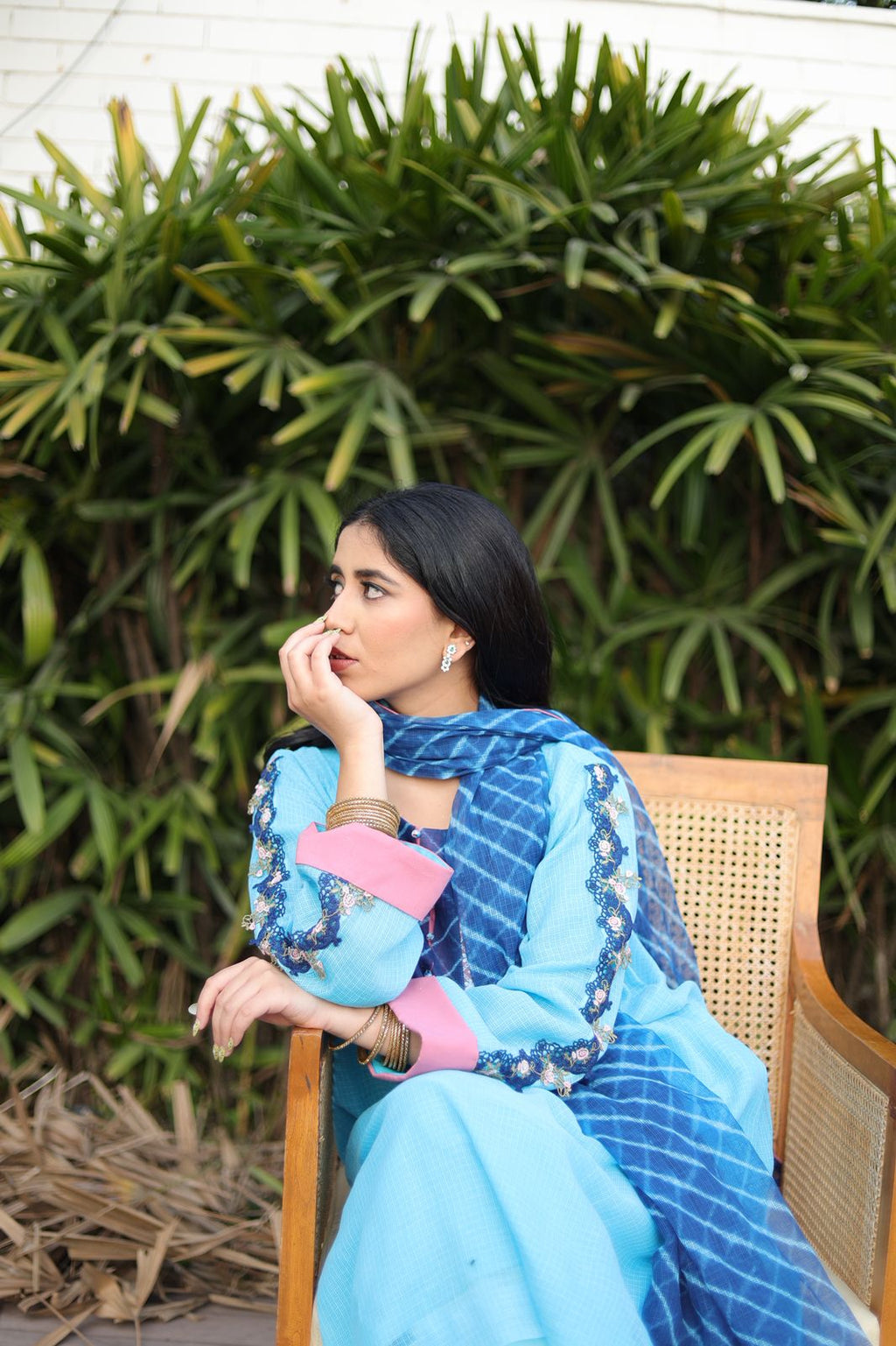Blue Suit with Dupatta