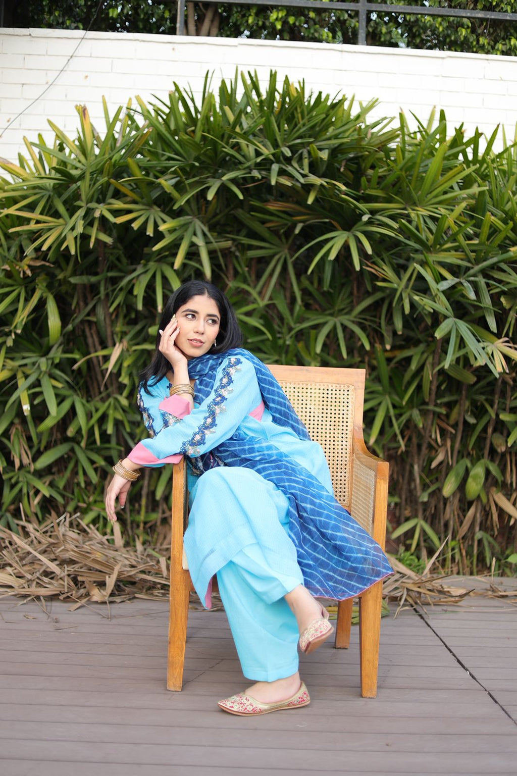 Blue Suit with Dupatta