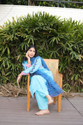 Blue Suit with Dupatta
