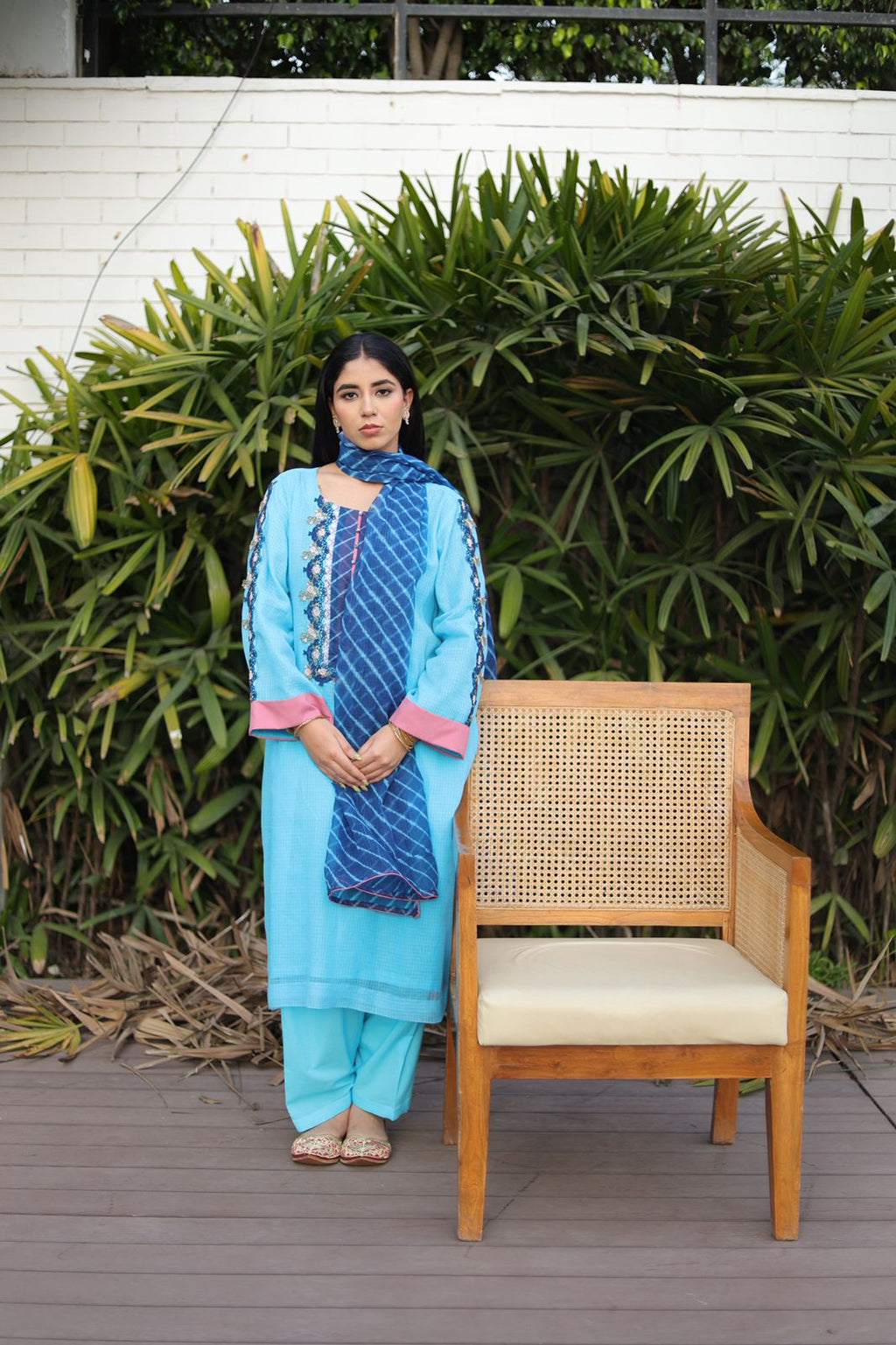 Blue Suit with Dupatta